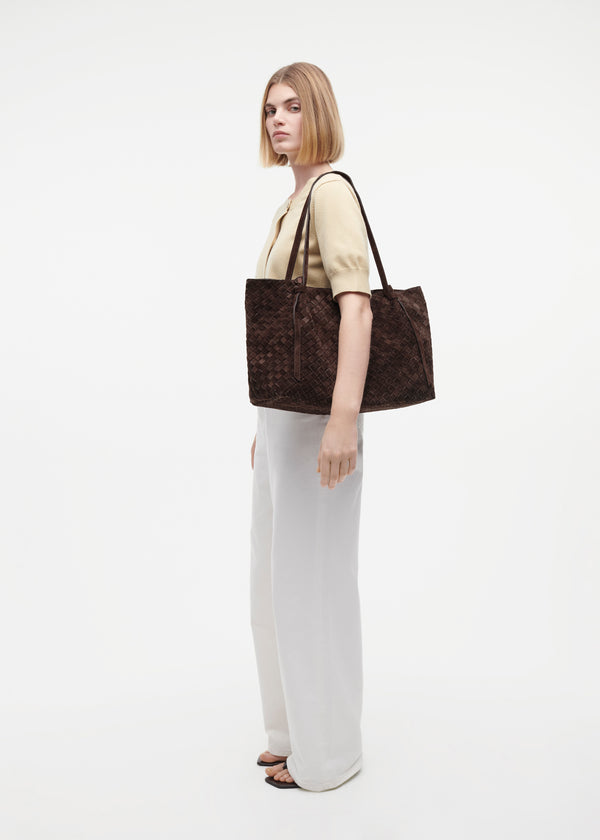 studio ar LIANDRA Woven Gritty Suede Bag
