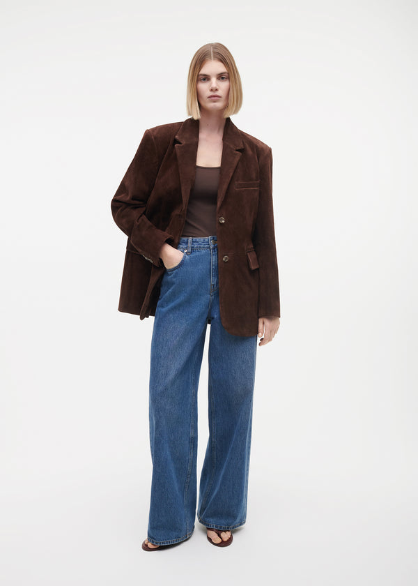 studio ar SILVY Gritty Suede Blazer