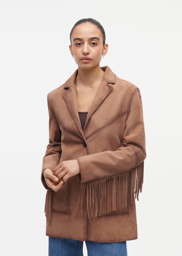 Studio Ar VITORIA Suede Fringe Jacket