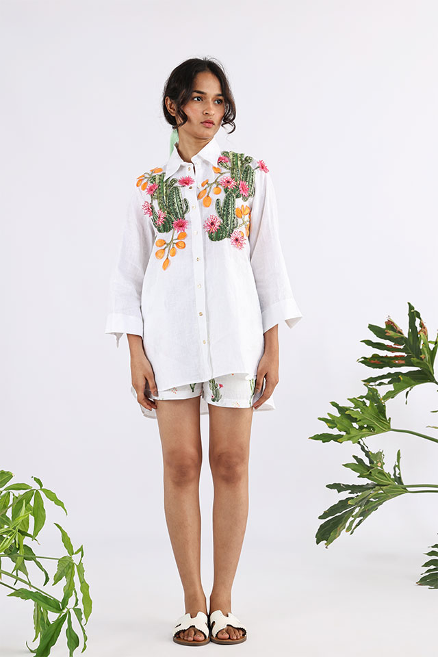 Studio Moda Flora Embroidered Shirt
