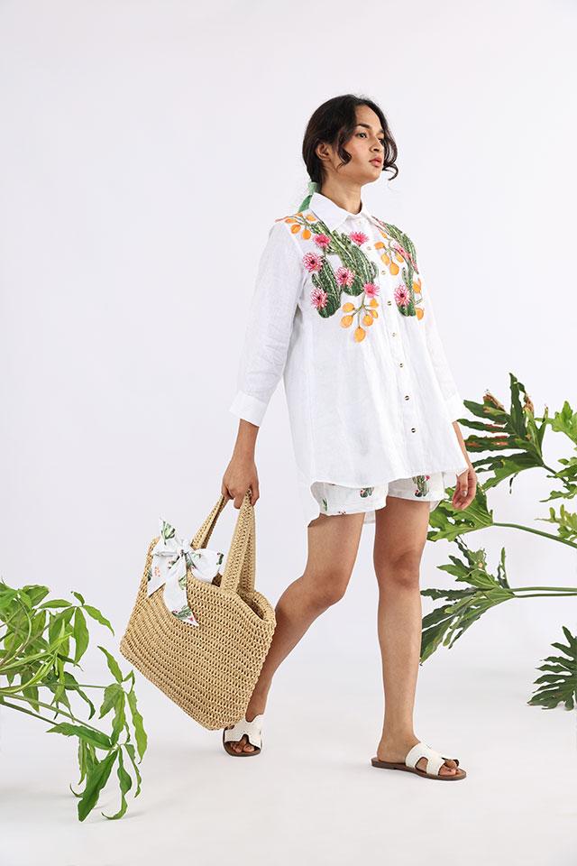 studio moda Flora Embroidered Shirt