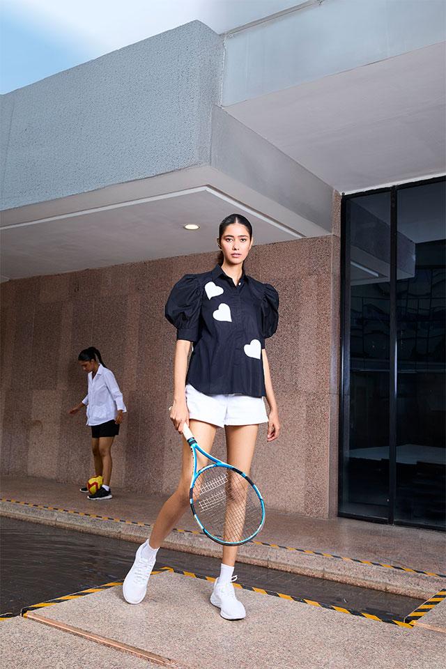 studio moda HEART PATCH SHIRT