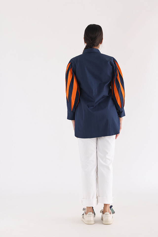 Studio Moda Pleated Sleeve Flow Shirt