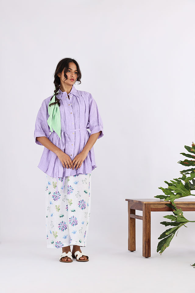 studio moda The Brooch Panel Shirt