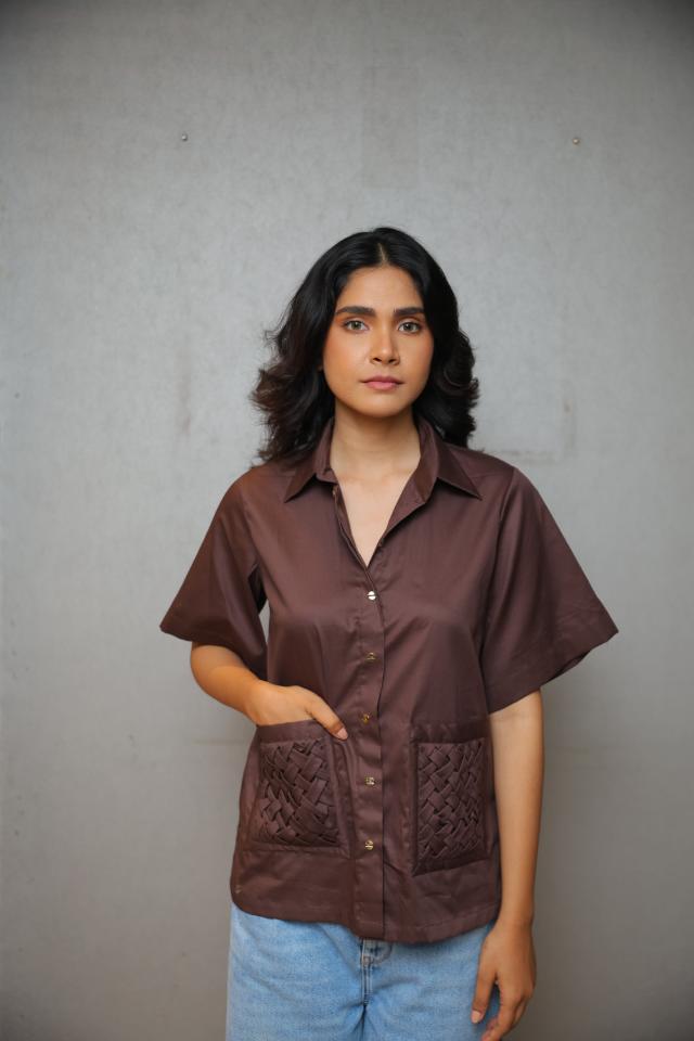 studio moda The Driftwood Textured Pocket Shirt