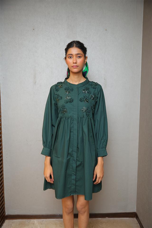 studio moda The Maple Glow Yoke Dress