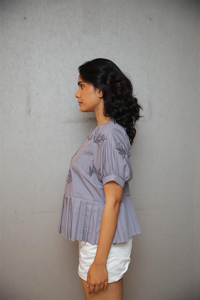 Studio Moda The Pleated Orchid Whisper Top