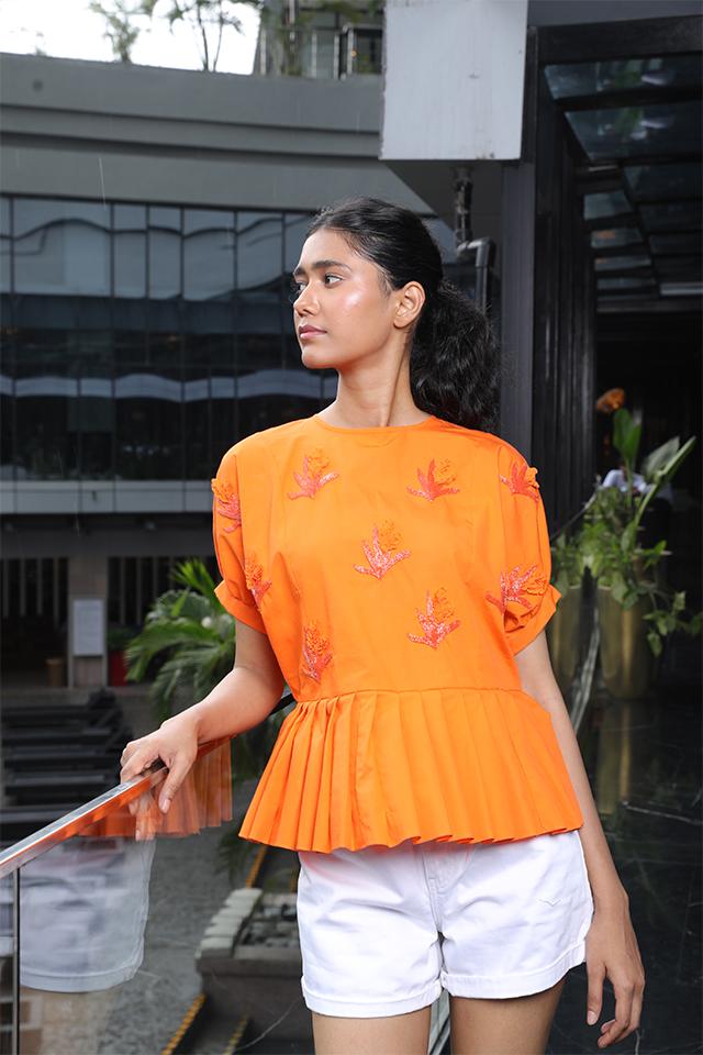 Studio Moda The Pleated Orchid Whisper Top