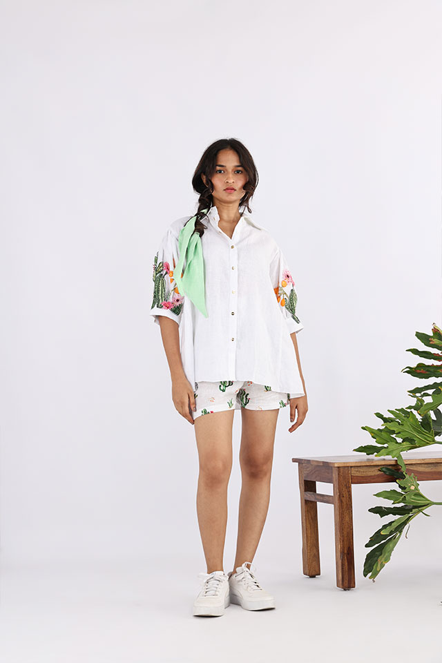 Studio Moda The Powder Puff Embroidered Shirt