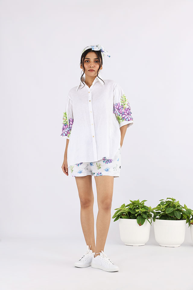studio moda The Powder Puff Embroidered Shirt