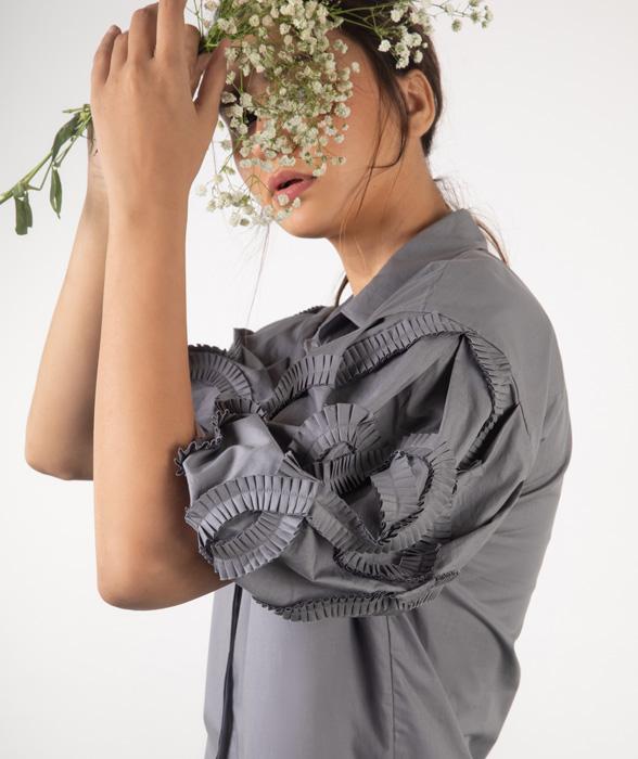 Studio Moda The Ruche Balloon Sleeved Shirt