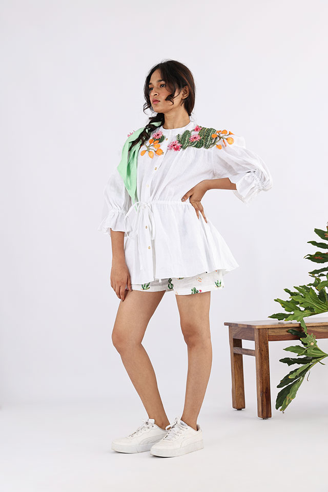 Studio Moda The Thimble Embroidered Collared Shirt