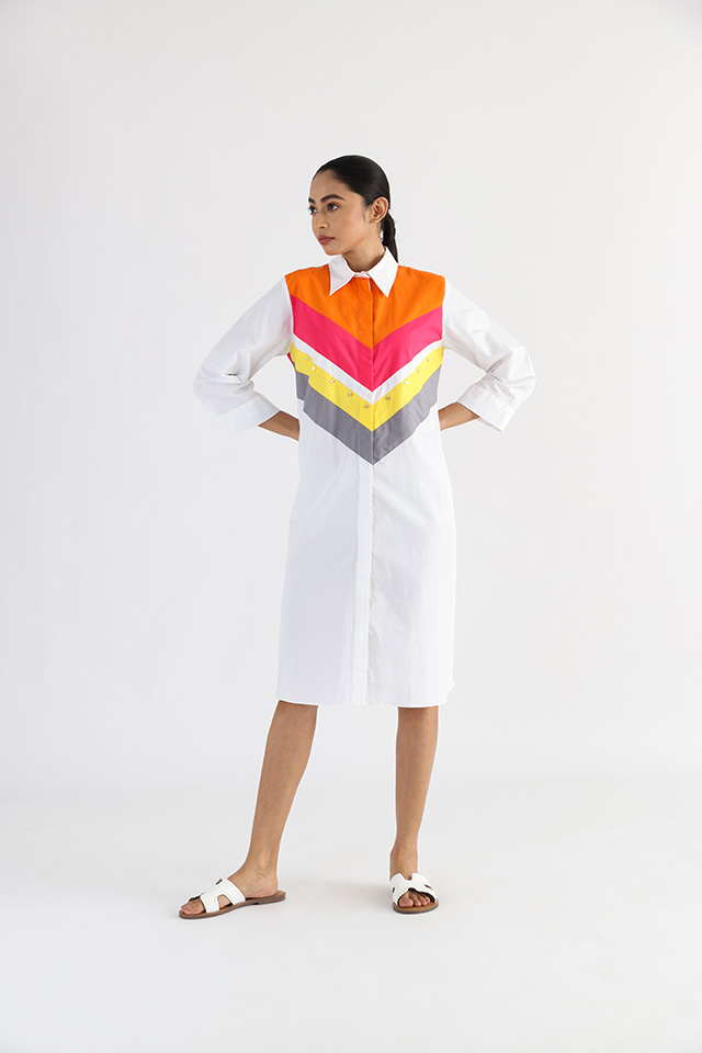 studio moda V-Block Dress