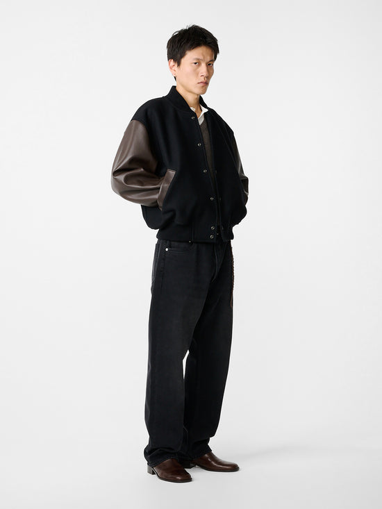 Studio Nicholson Alph Leather Bomber Jacket