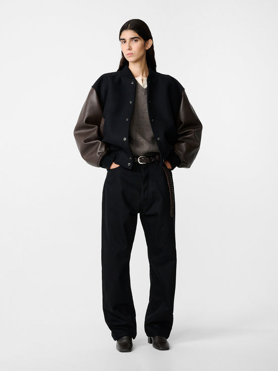 Studio Nicholson Alph Leather Bomber Jacket