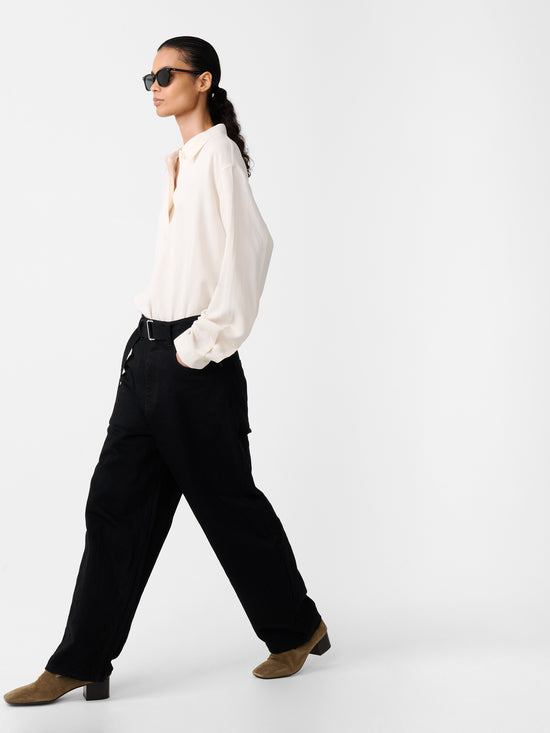 Studio Nicholson Cahun Crinkle Denim Pant