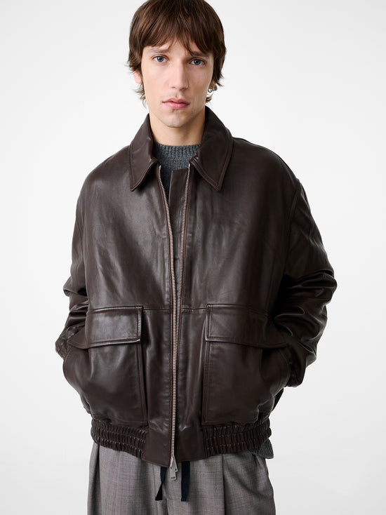 studio nicholson Piston Leather Jacket