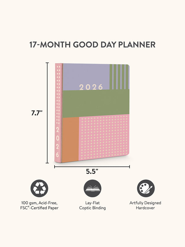 Studio Oh 2026 Color Block Good Day Monthly Planner