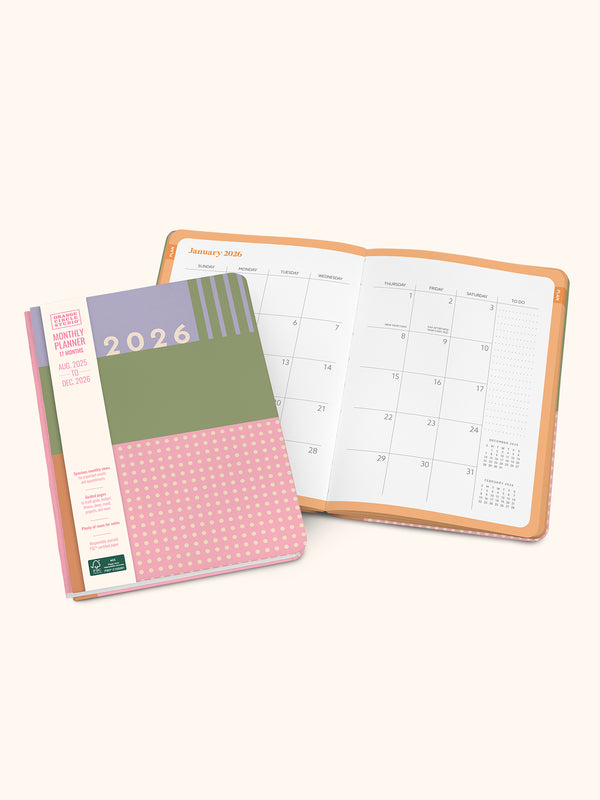 Studio Oh 2026 Color Block Good Day Monthly Planner
