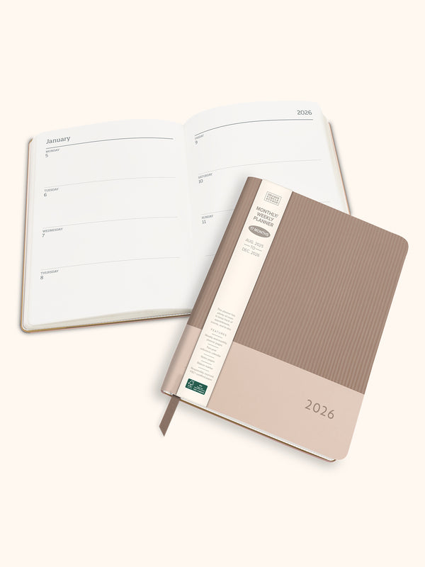 Studio Oh 2026 Desert Taupe Large Dual-Textured Planner
