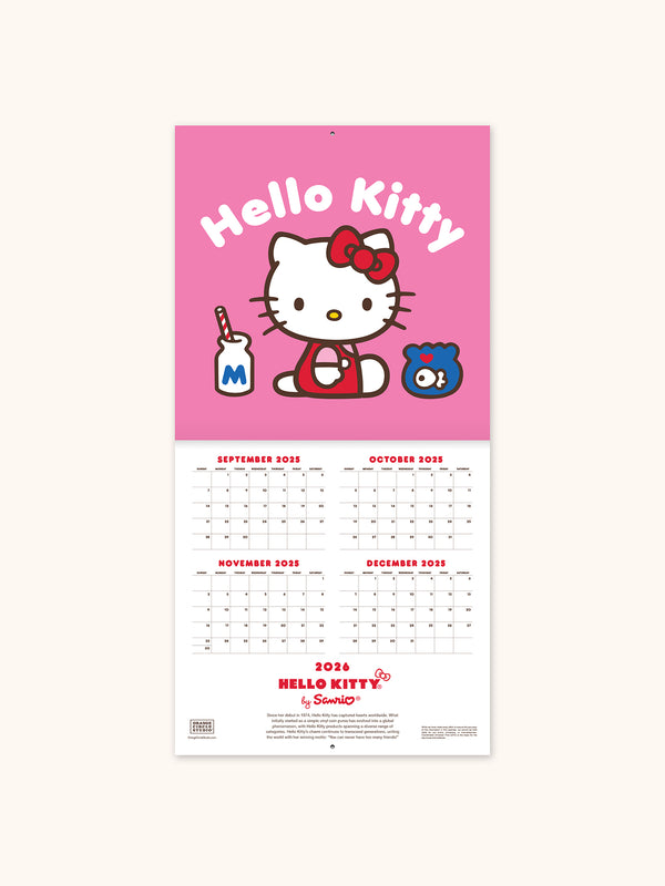 studio Oh 2026 Hello Kitty Playful Pink 12" X 12" Wall Calendar