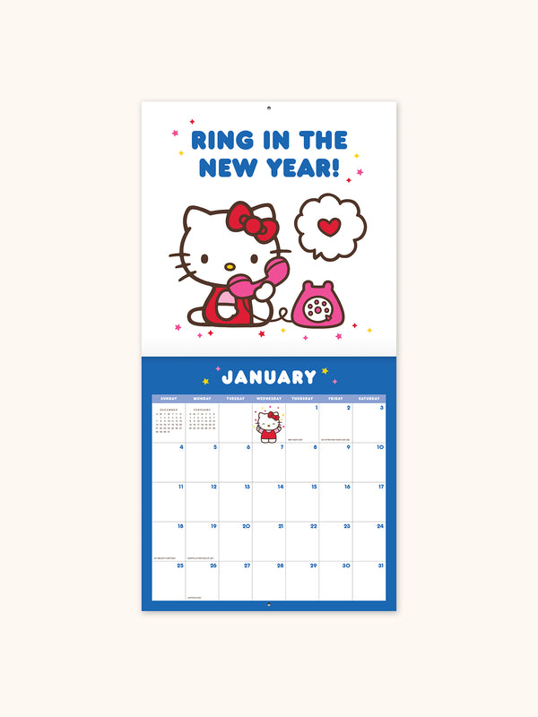 studio Oh 2026 Hello Kitty Playful Pink 12" X 12" Wall Calendar