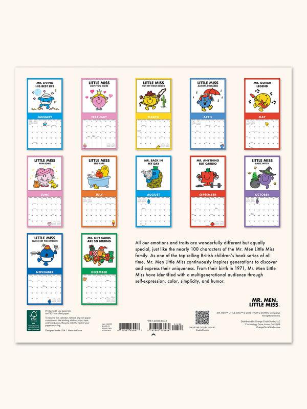 Studio Oh 2026 Mr. Men Little Miss 12" X 12" Wall Calendar