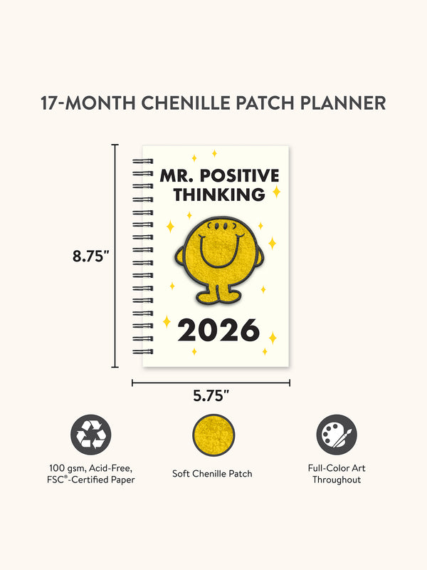 Studio Oh 2026 Mr. Positive Thinking Chenille Patch Planner