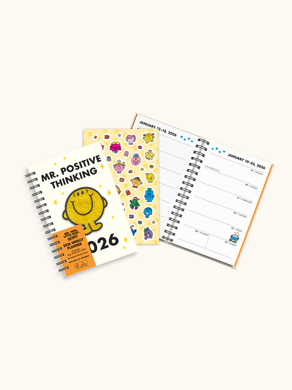 Studio Oh 2026 Mr. Positive Thinking Chenille Patch Planner