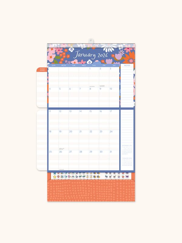 Studio Oh 2026 Secret Garden Do It All Wall Calendar