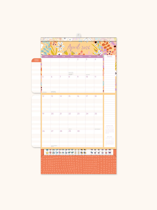 Studio Oh 2026 Secret Garden Do It All Wall Calendar