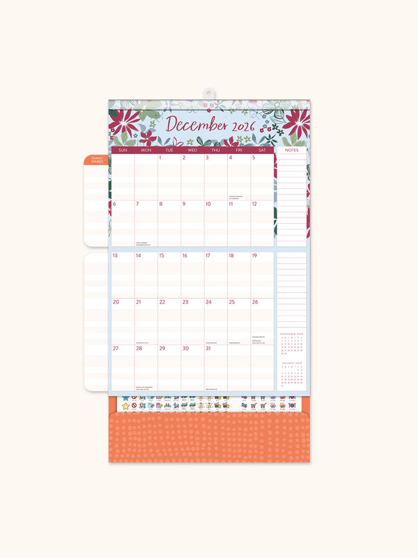 Studio Oh 2026 Secret Garden Do It All Wall Calendar