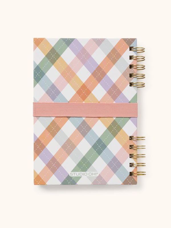 Studio Oh As If Argyle Harper Split-Spiral Notebook & Pen Set