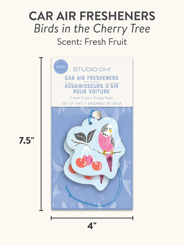 Studio Oh Birds In The Cherry Tree Car Air Freshener