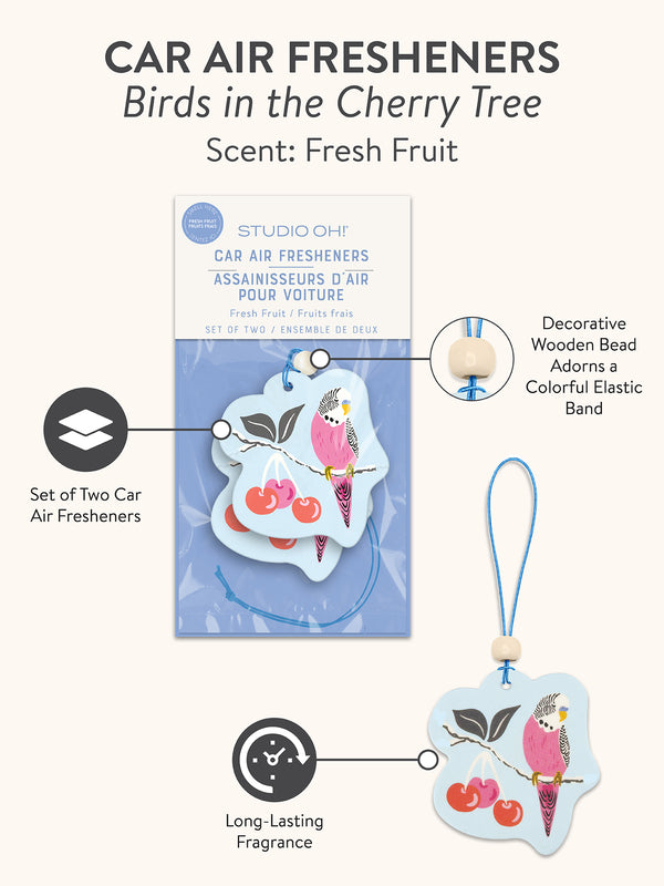Studio Oh Birds In The Cherry Tree Car Air Freshener