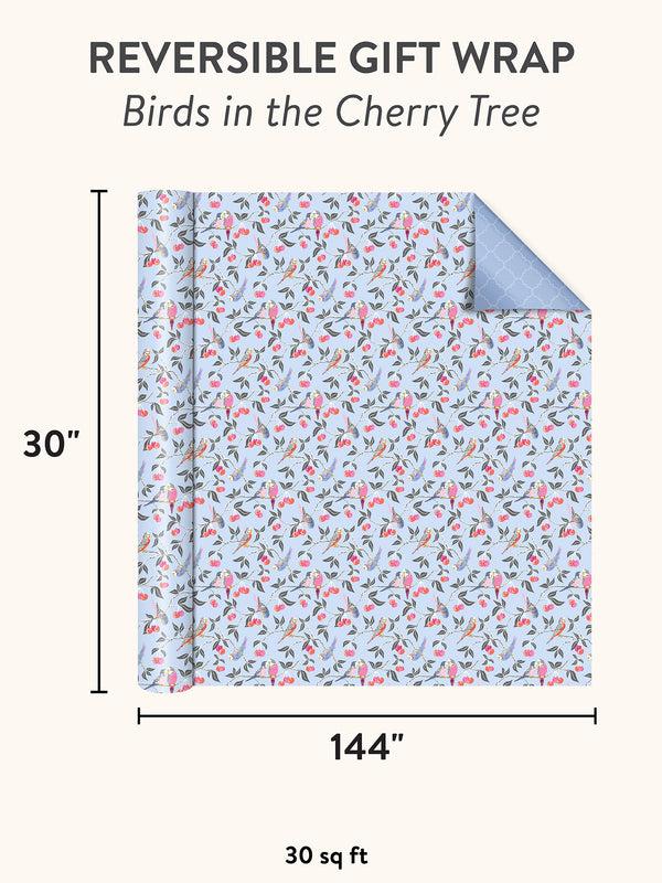 Studio Oh Birds In The Cherry Tree Reversible Gift Wrap