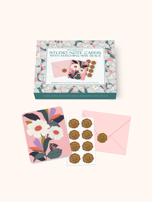 Studio Oh Blooming Reflections Note Card Set With Wax Seal