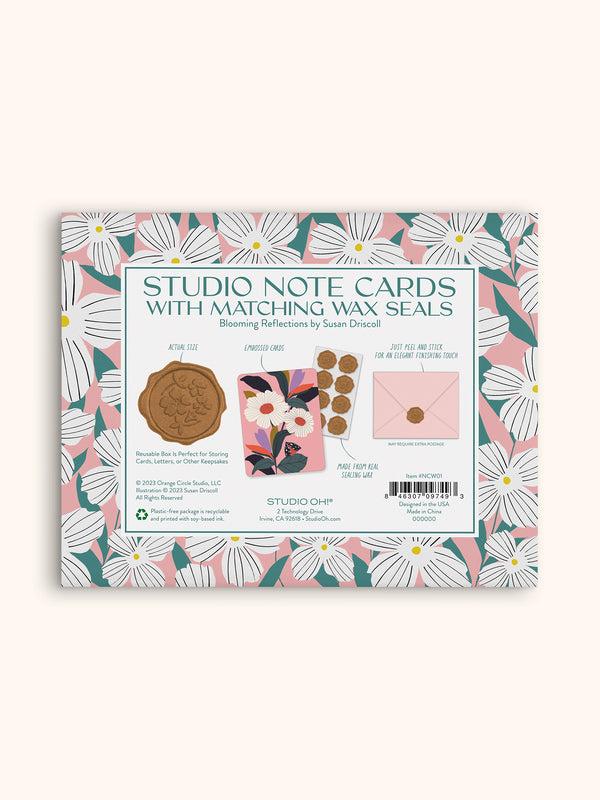 studio oh Blooming Reflections Note Card Set with Wax Seal