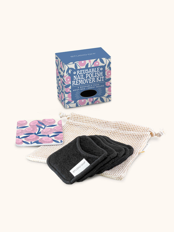 Studio Oh Blushing Dahlias Reusable Nail Polish Remover Kit