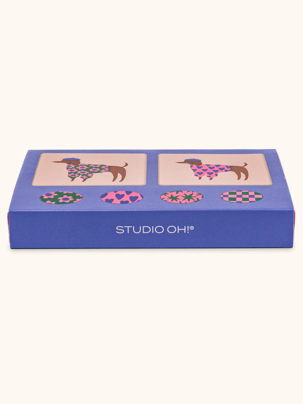Studio Oh Bonjour Mes Amis Mini Note Card Set With Stickers