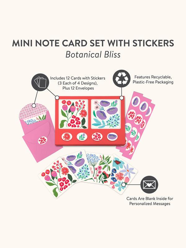 Studio Oh Botanical Bliss Mini Notecard Set With Stickers