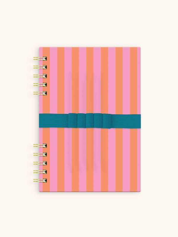 Studio Oh Cabana Stripes Harper Split-Spiral Notebook & Pen Set