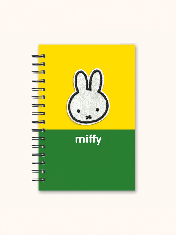 studio oh Classic Miffy Medium Spiral Notebook with Chenille Patch