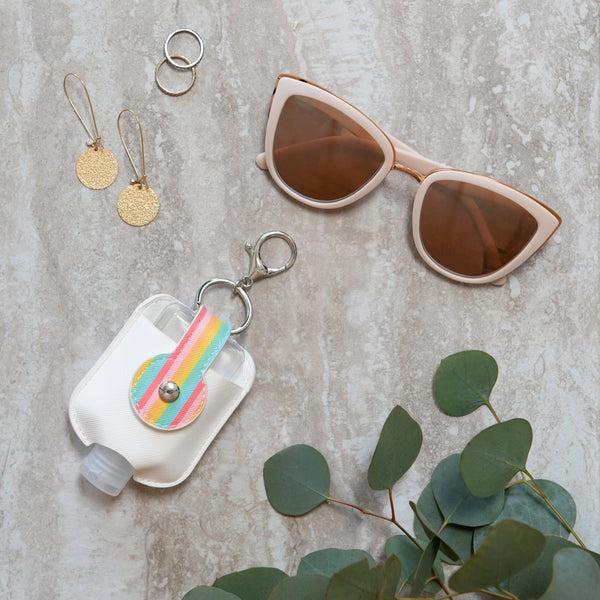 Studio Oh Clean Hands Kind Heart Hand-Sanitizer Holder With Travel Bottle