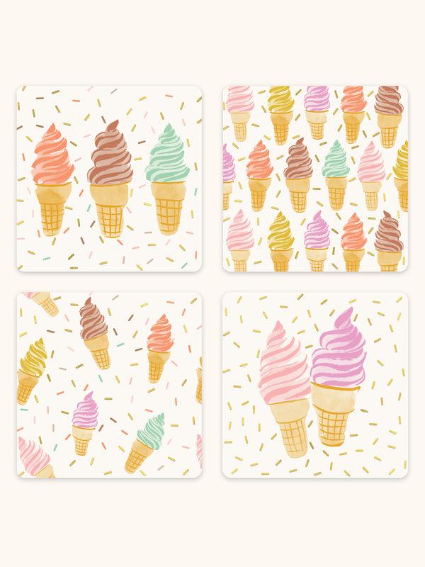 Studio Oh Cool & Creamy Assorted Mini Note Card Set With Stickers