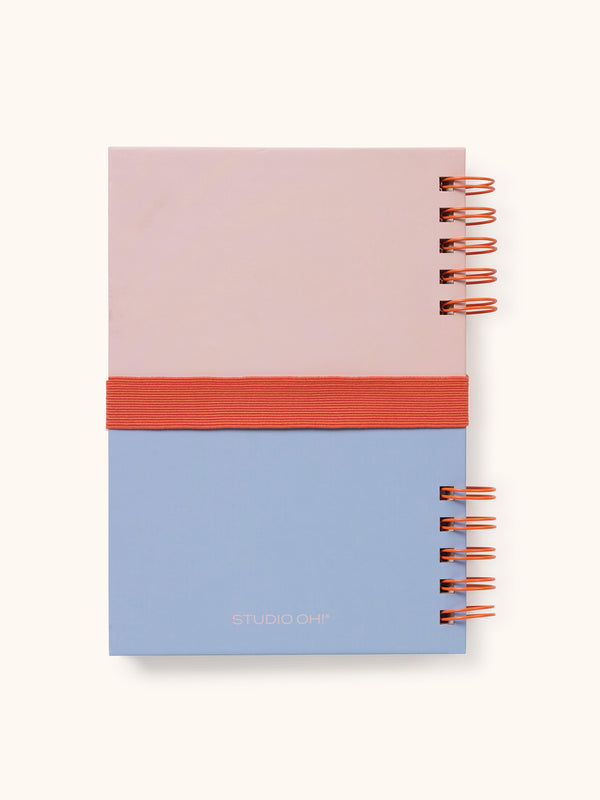 Studio Oh Coral & Salt Water Harper Split-Spiral Notebook & Pen Set