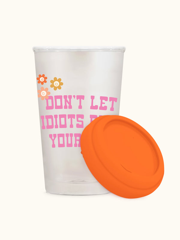 Studio Oh Don't Let It Ruin Your Day Glass Coffee Tumbler
