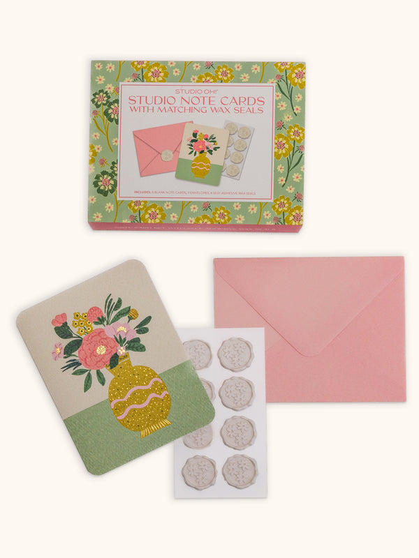 Studio Oh Dreaming Of Flowers Note Card Set With Wax Seals