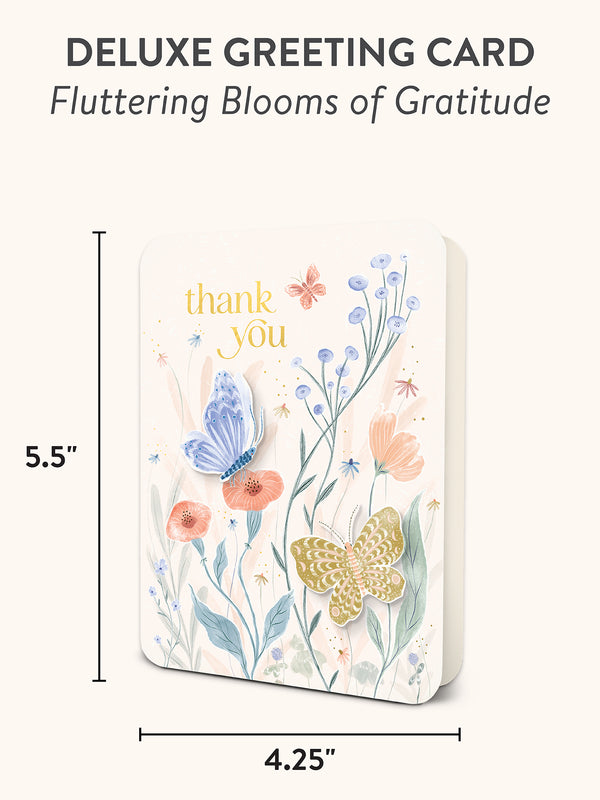 Studio Oh Fluttering Blooms Of Gratitude Deluxe Greeting Cards