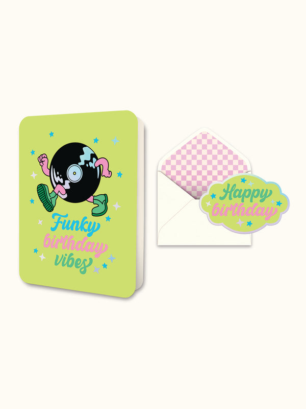 studio oh Funky Birthday Vibes Deluxe Greeting Card